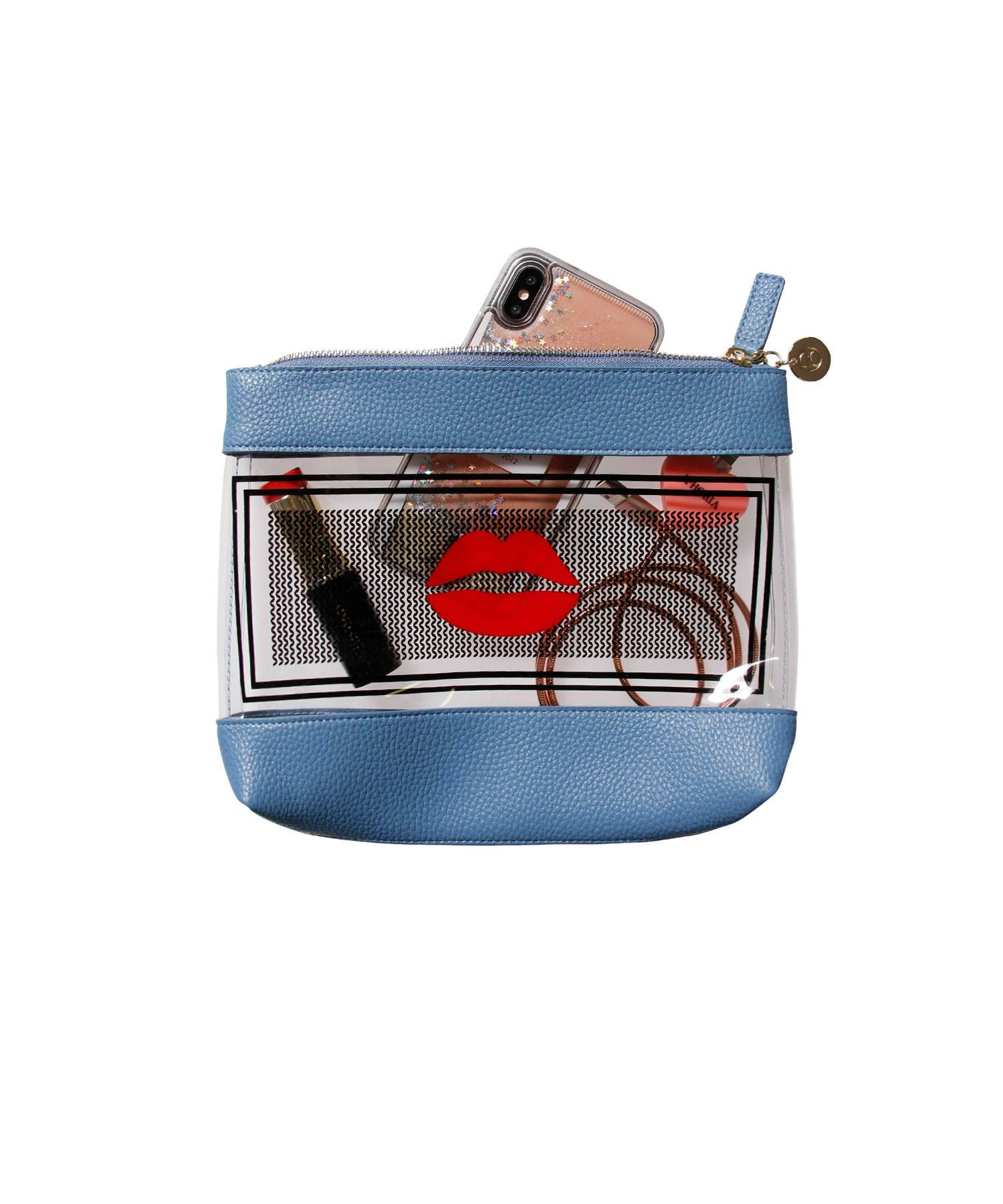 Inflight Bag - 1001 Nights Blue With Lips