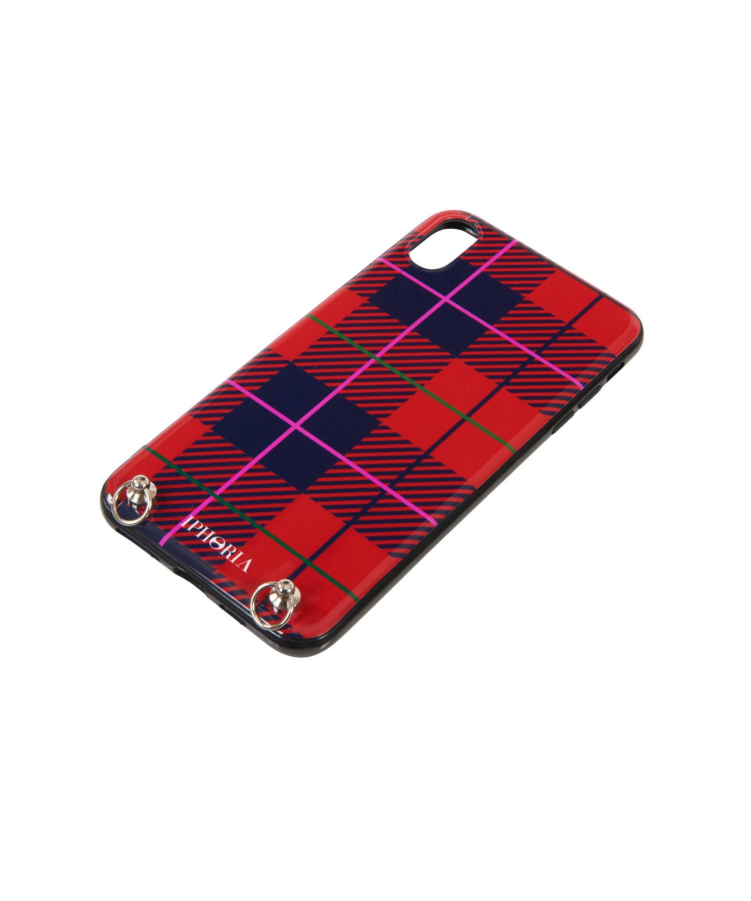 Necklace Case for Apple iPhone XS Max with Logomania /Purple Strap - Tartan