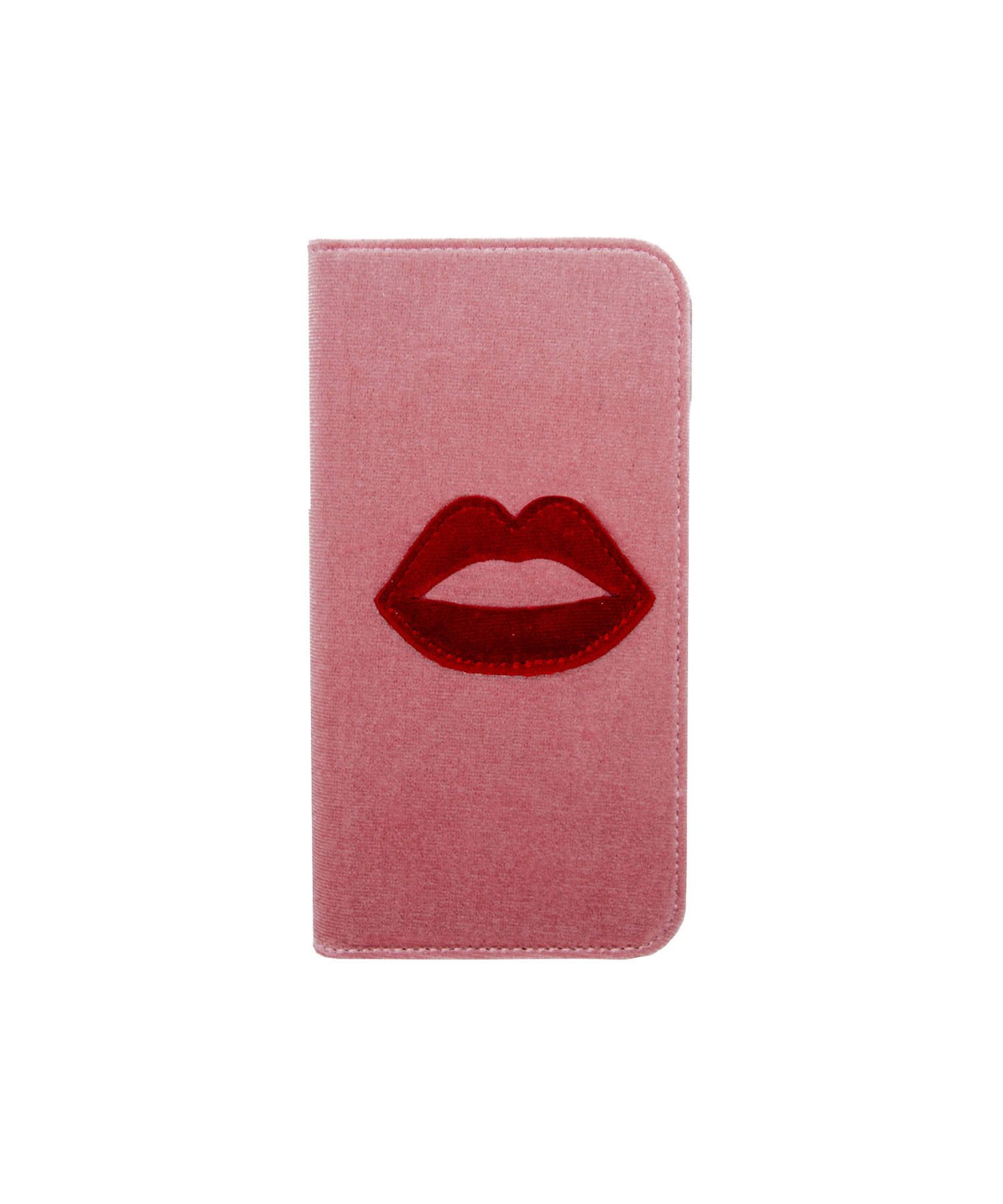 Bookcase for Apple iPhone X/XS - Pink With Velvet Lips