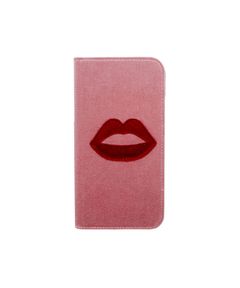 Bookcase for Apple iPhone X/XS - Pink With Velvet Lips