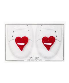 Acryl Sneaker Patches - Hearts Red