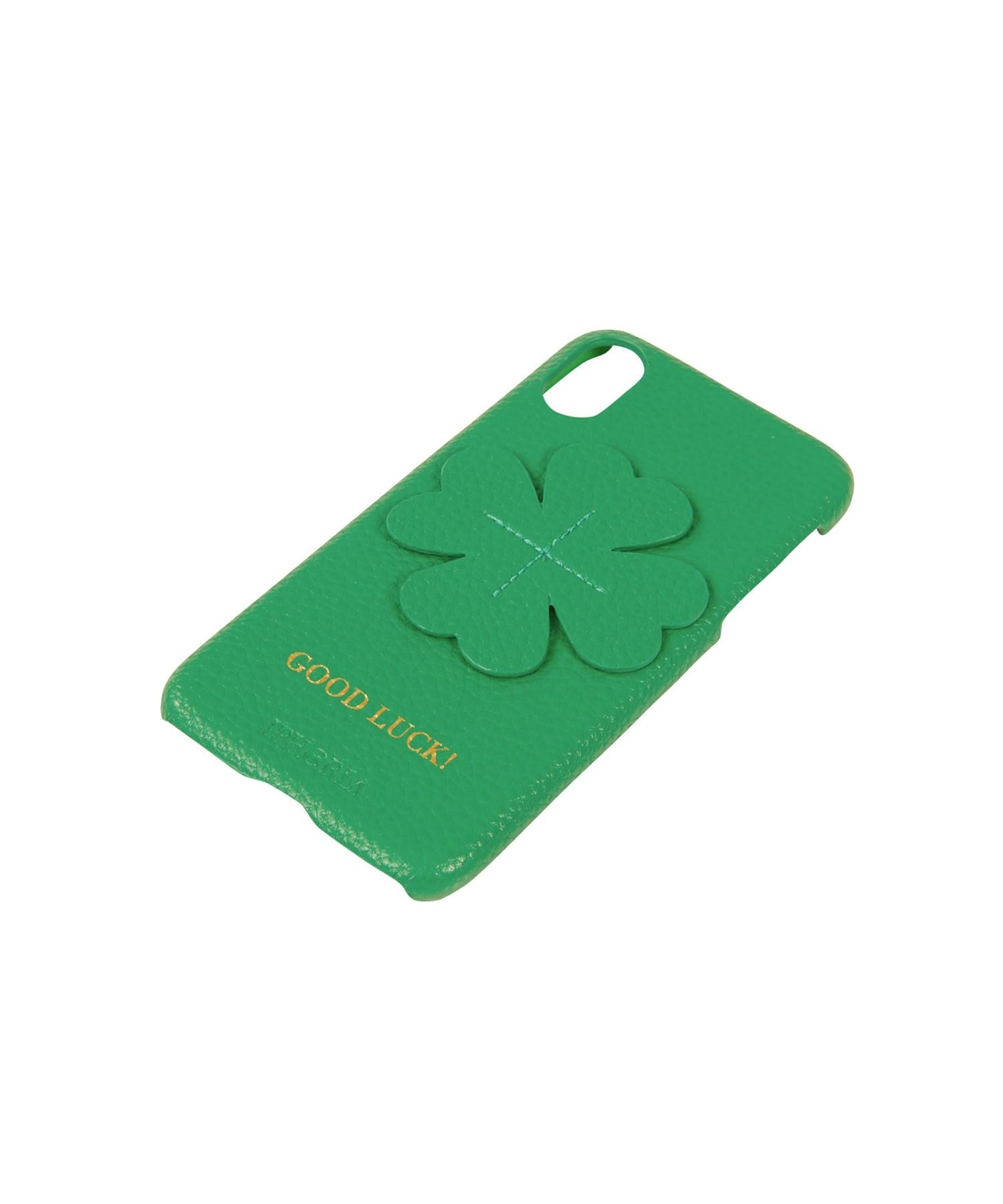 Veggie Leather Case for Apple iPhone X/XS - Green Good Luck