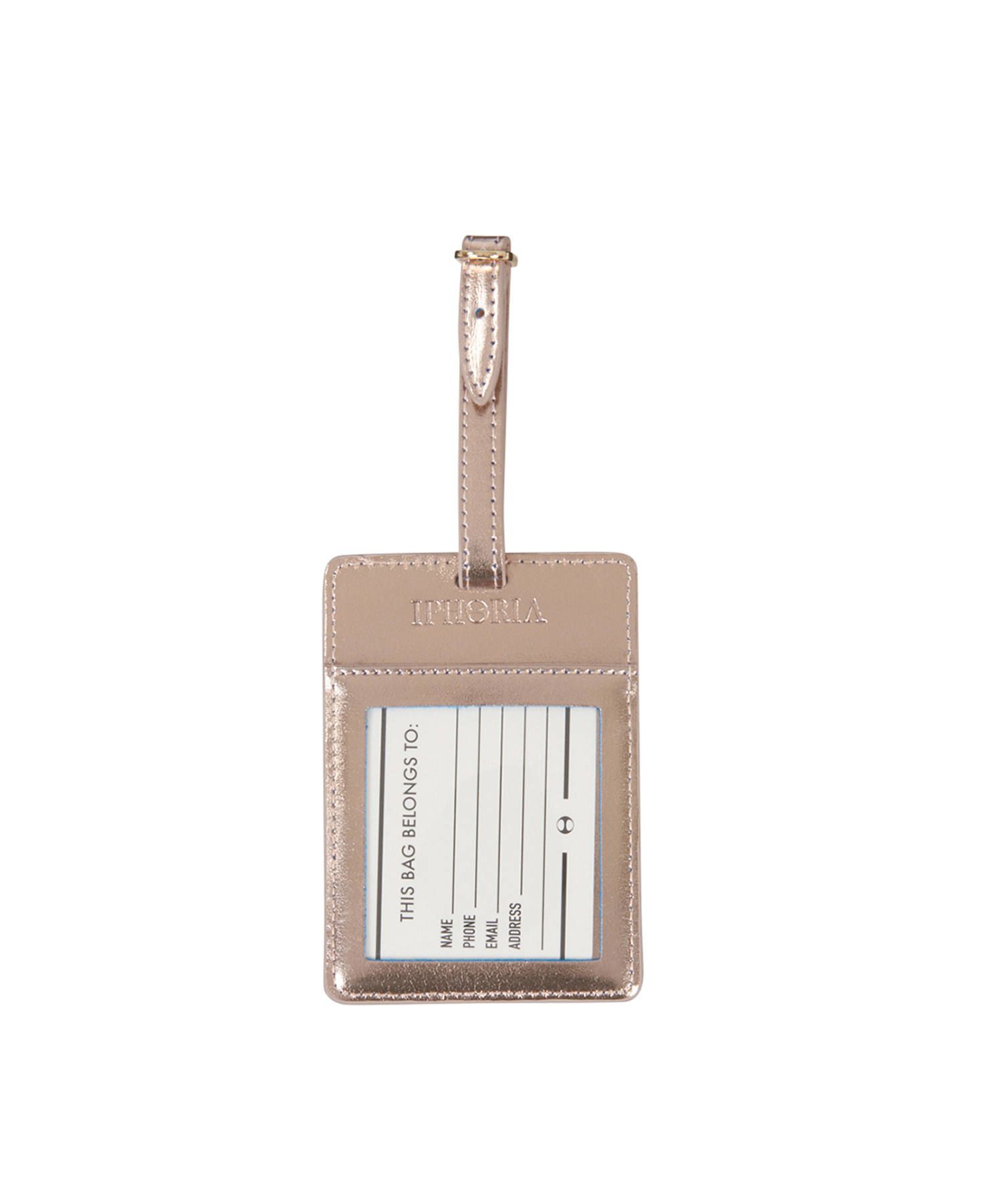 Luggage Tag - Safe Travels Peach