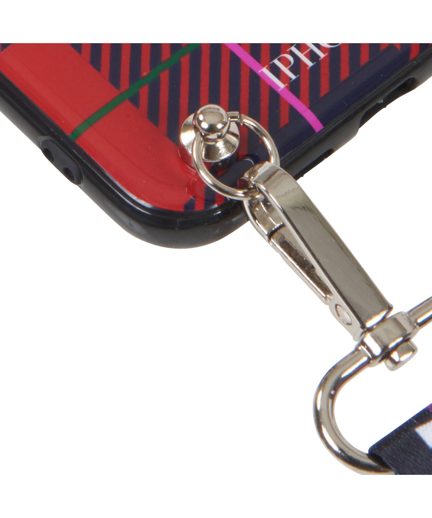 Necklace Case for Apple iPhone XS Max with Logomania /Purple Strap - Tartan