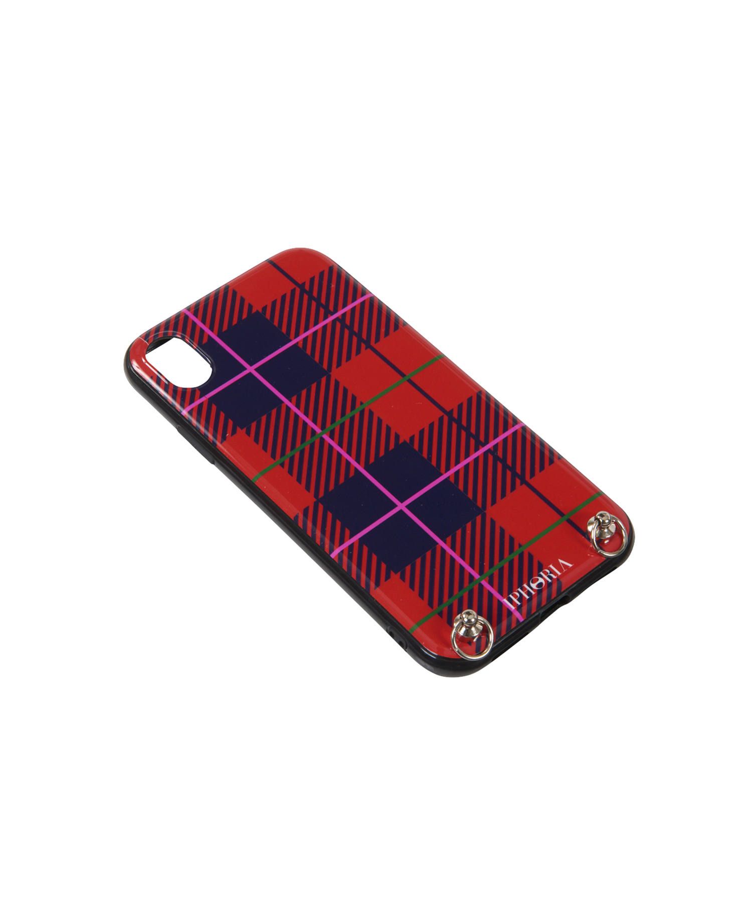 Necklace Case for Apple iPhone XR with Logomania /Purple Strap - Tartan