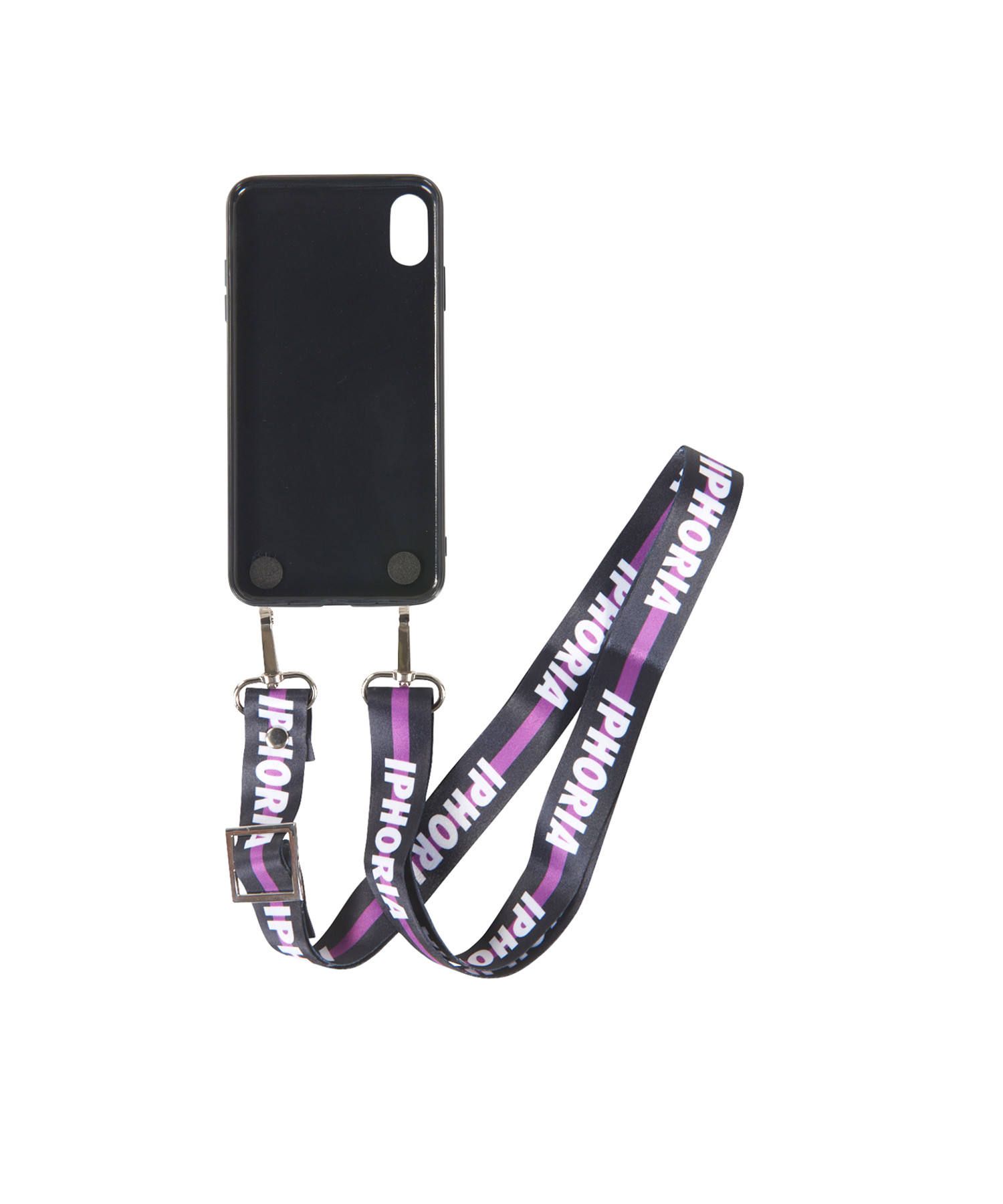 Necklace Case for Apple iPhone XS Max with Logomania /Purple Strap - Tartan
