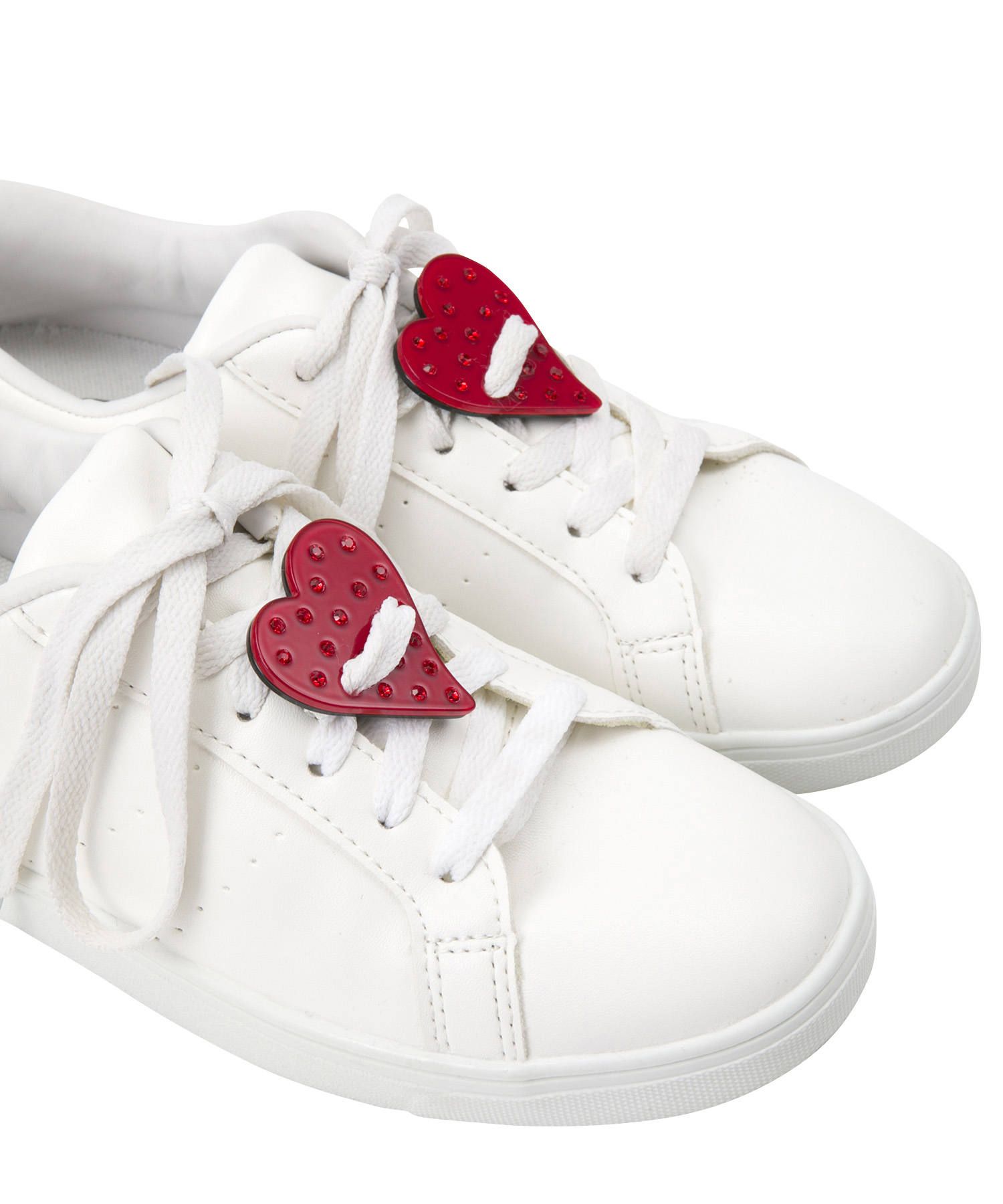 Acryl Sneaker Patches - Hearts Red