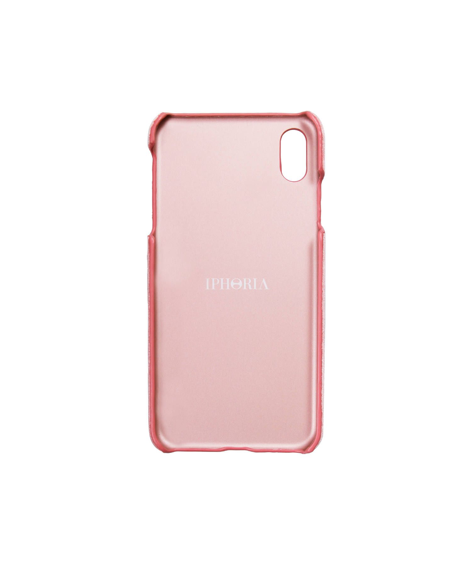 Velvet Case for Apple iPhone XS Max - Pink With Red Heart