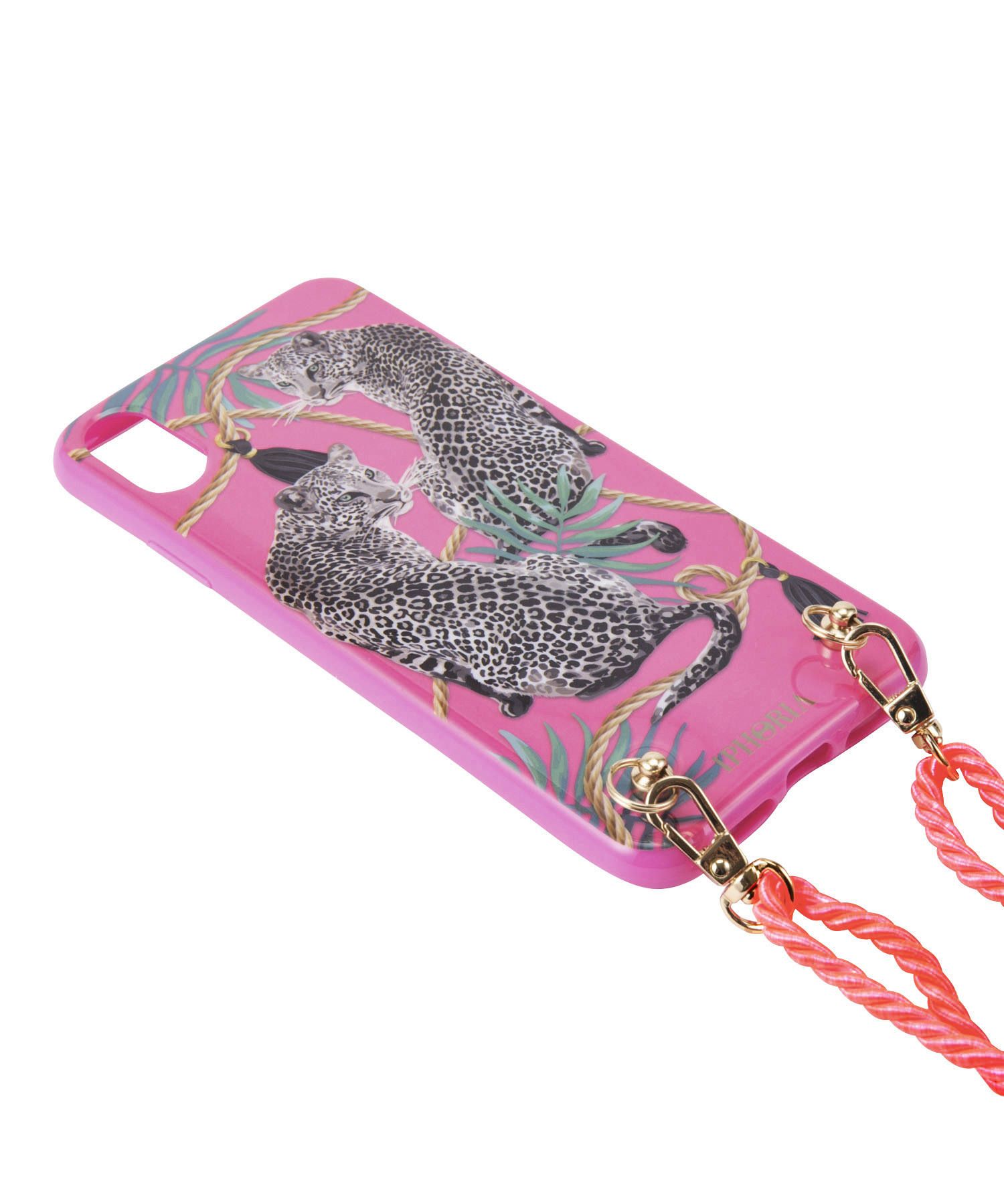 Necklace Case for Apple iPhone XS Max - Pink Leopard