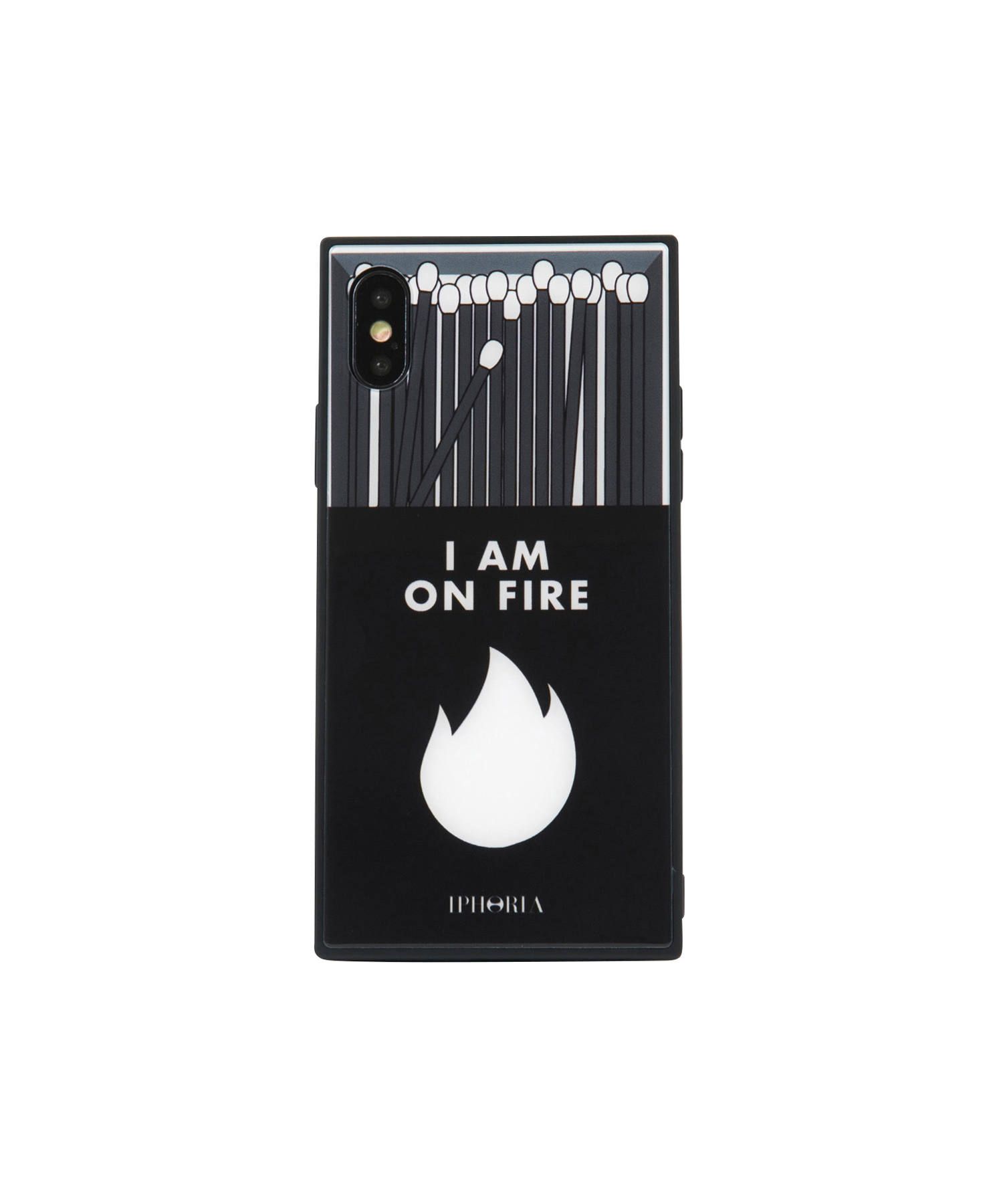 Case for Apple iPhone X/XS - Hide Away - I Am On Fire Black