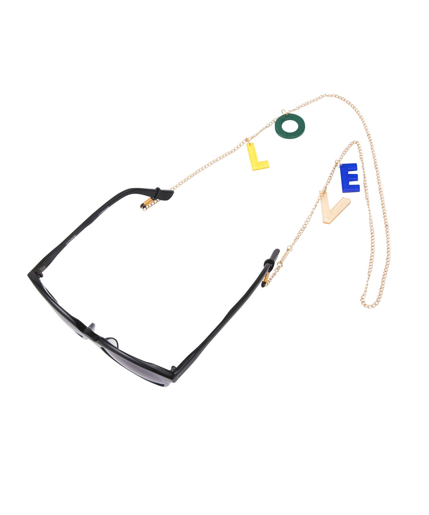 Glasses Strap gold plated - Rainbow Love
