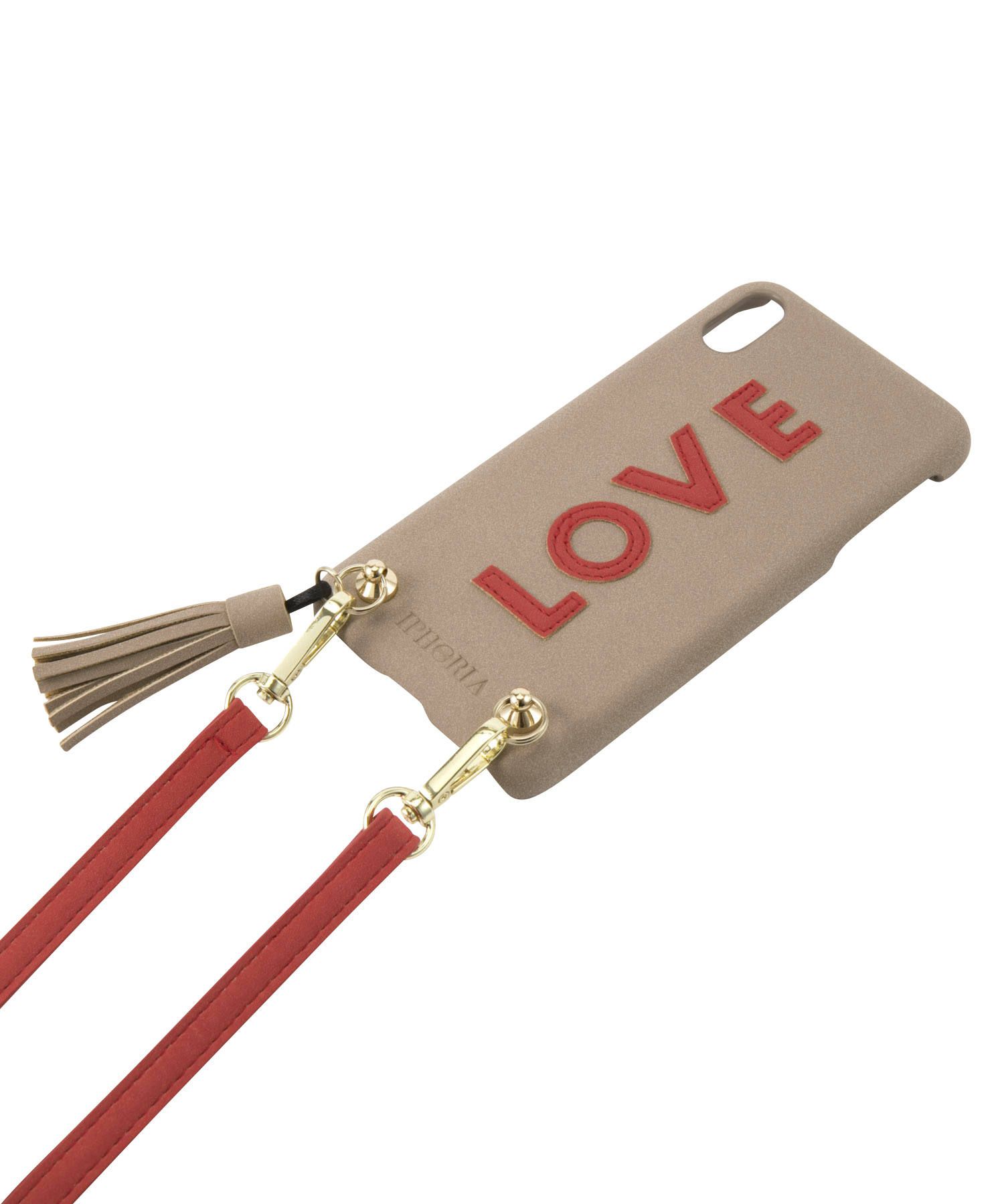 Necklace Strap Case for iPhone XS Max - Beige Love