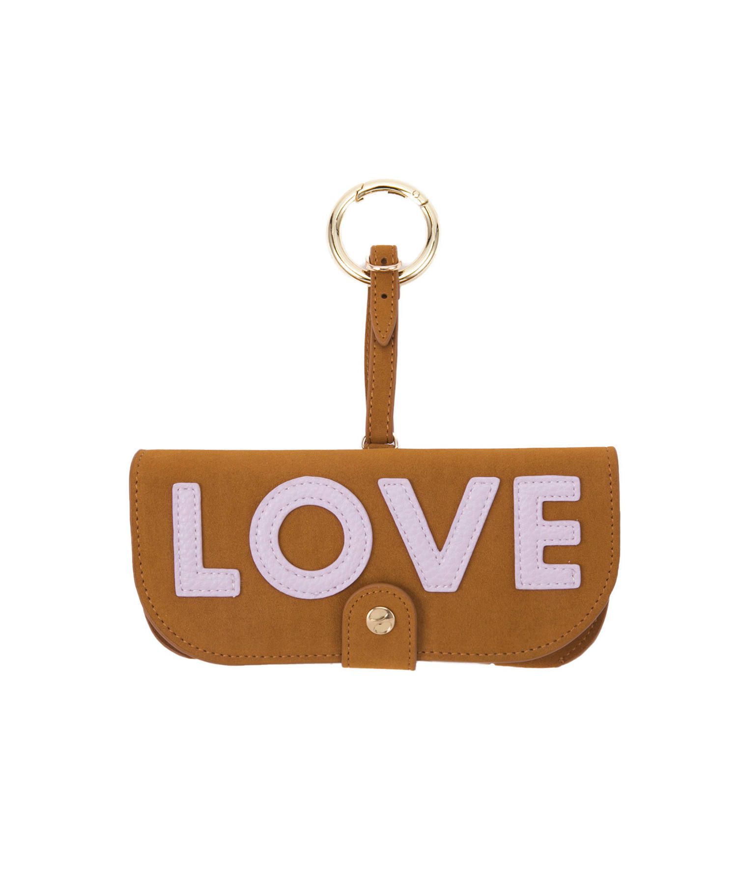 Glasses Case with Bag Holder - Brown with Love