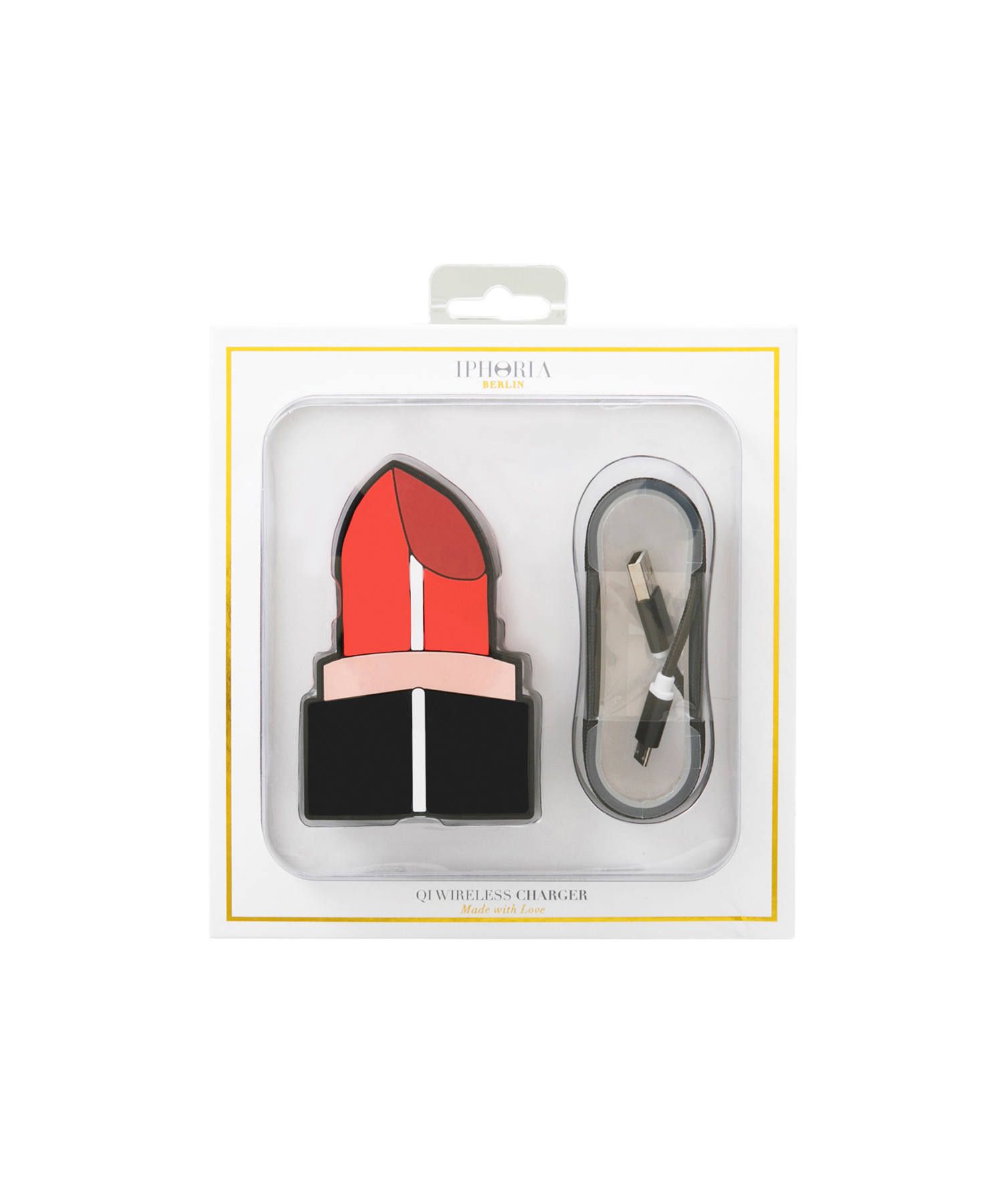 QI Wireless Charger - Red Lipstick Is Power