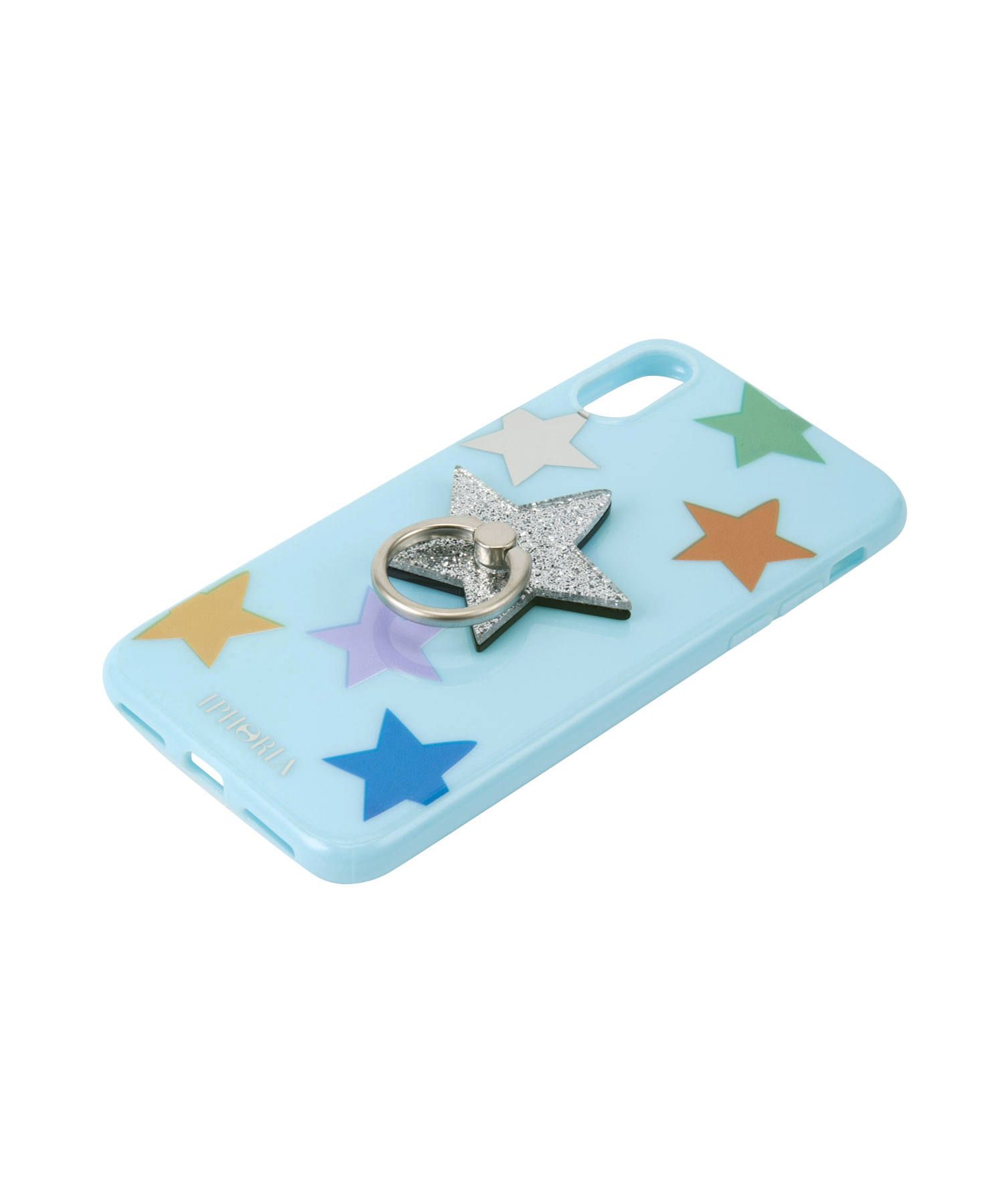 Case for Apple iPhone X/XS - Ring Happy Blue Stars