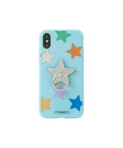 Case for Apple iPhone X/XS - Ring Happy Blue Stars