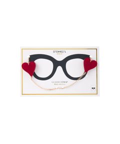 Glasses Strap gold plated - Red Heart