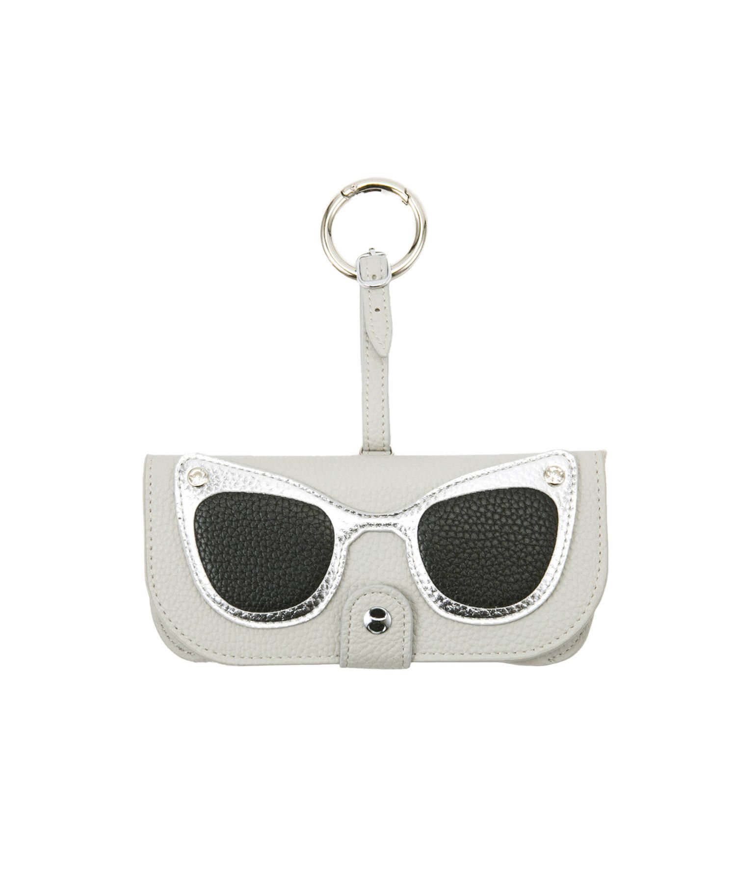 Glasses Case with Bag Holder - Grey with Silver