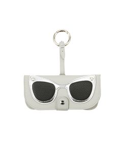 Glasses Case with Bag Holder - Grey with Silver