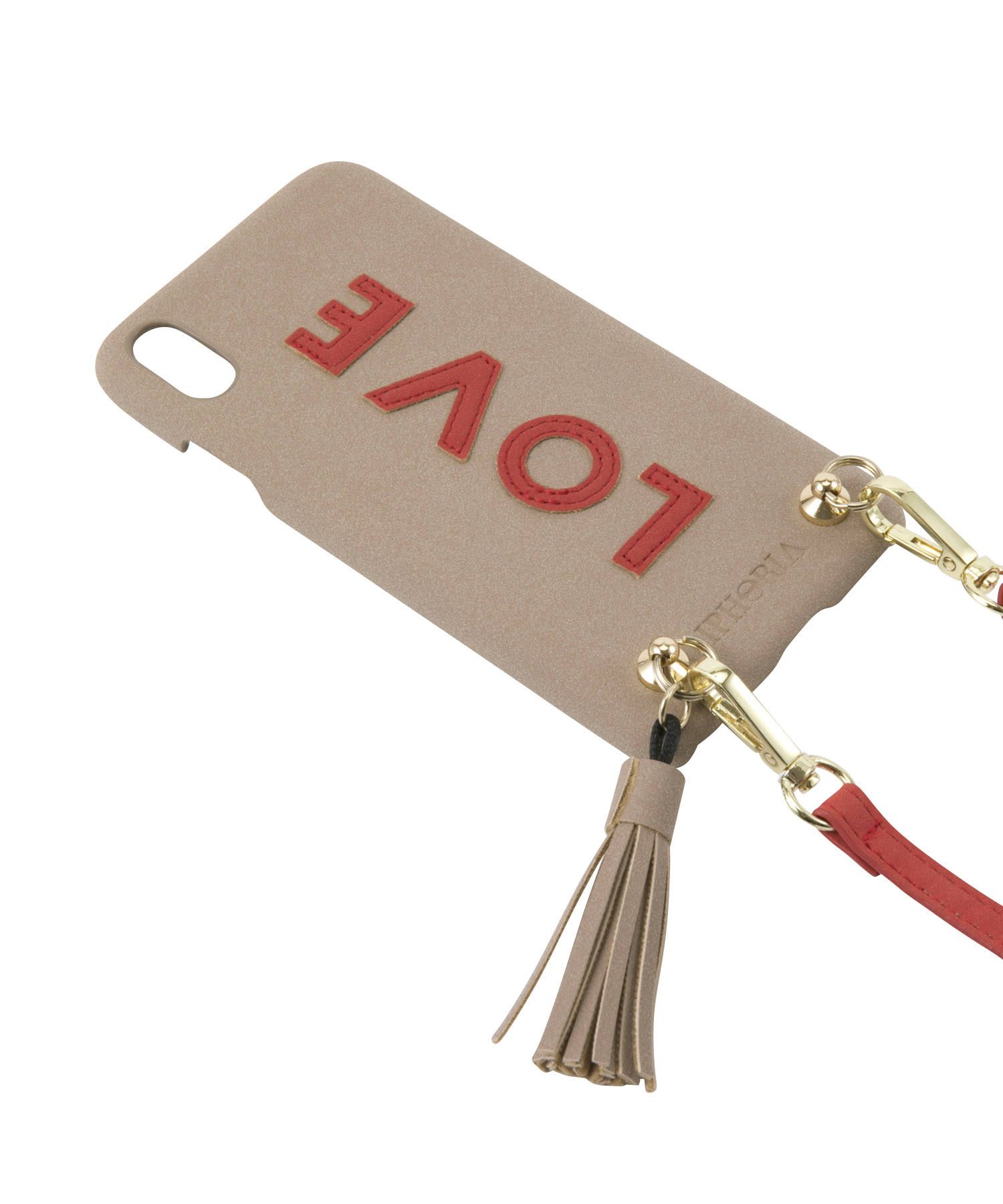Necklace Strap Case for iPhone XS Max - Beige Love