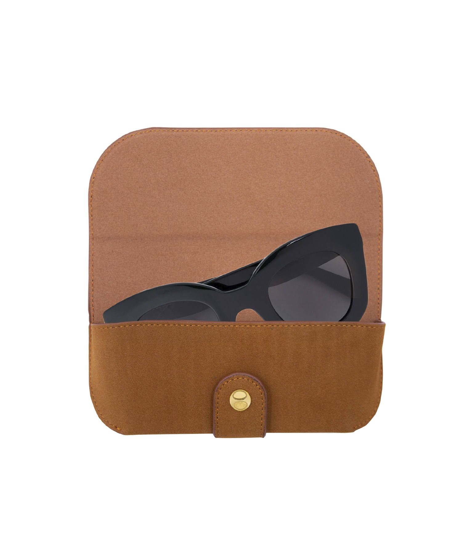 Glasses Case with Bag Holder - Brown with Love