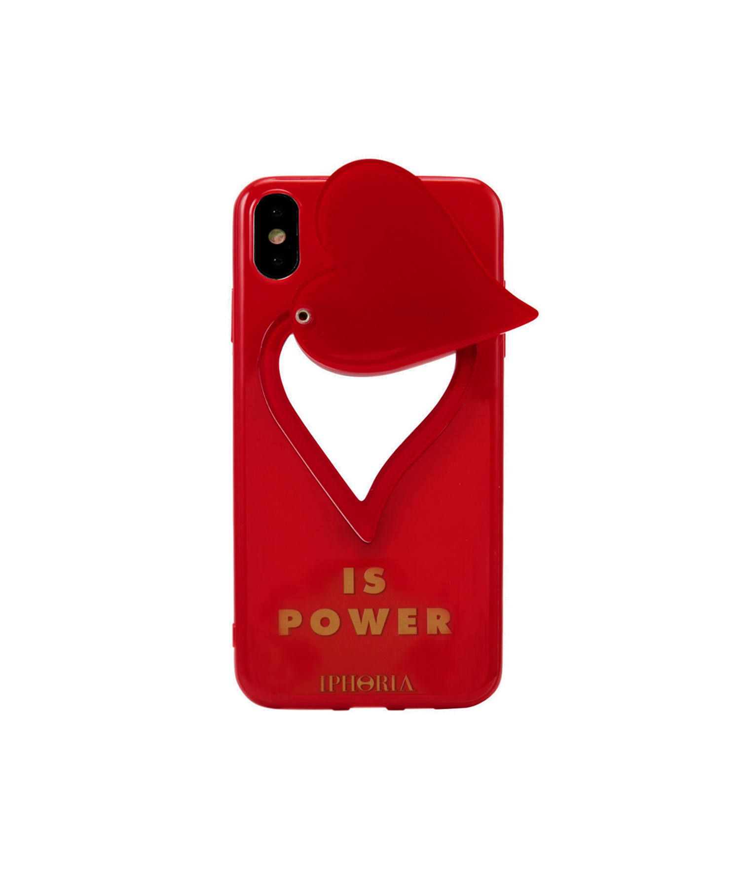 Mirror Case for Apple iPhone XS Max - Red Heart Is Power