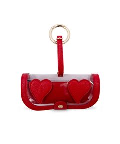 Glasses Case with Bag Holder - Red Heart Transparent