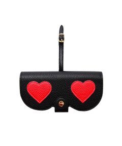 Glasses Case with Bag Holder - Hearts Black