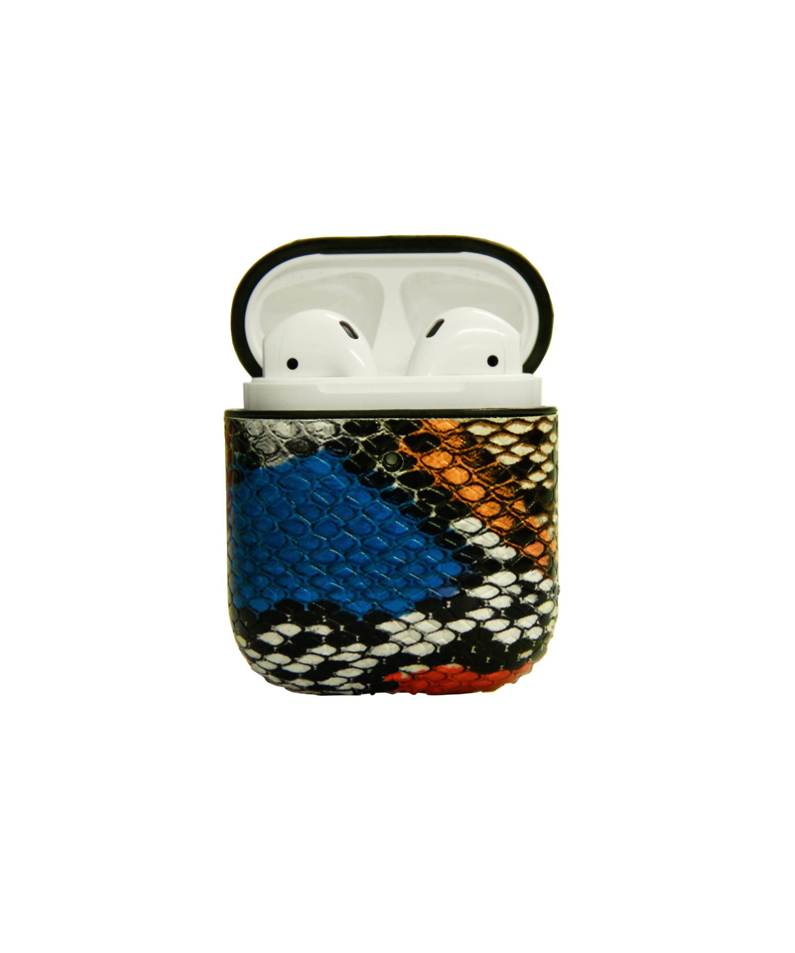 Key Chain AirPods Case - Wild Snake Print