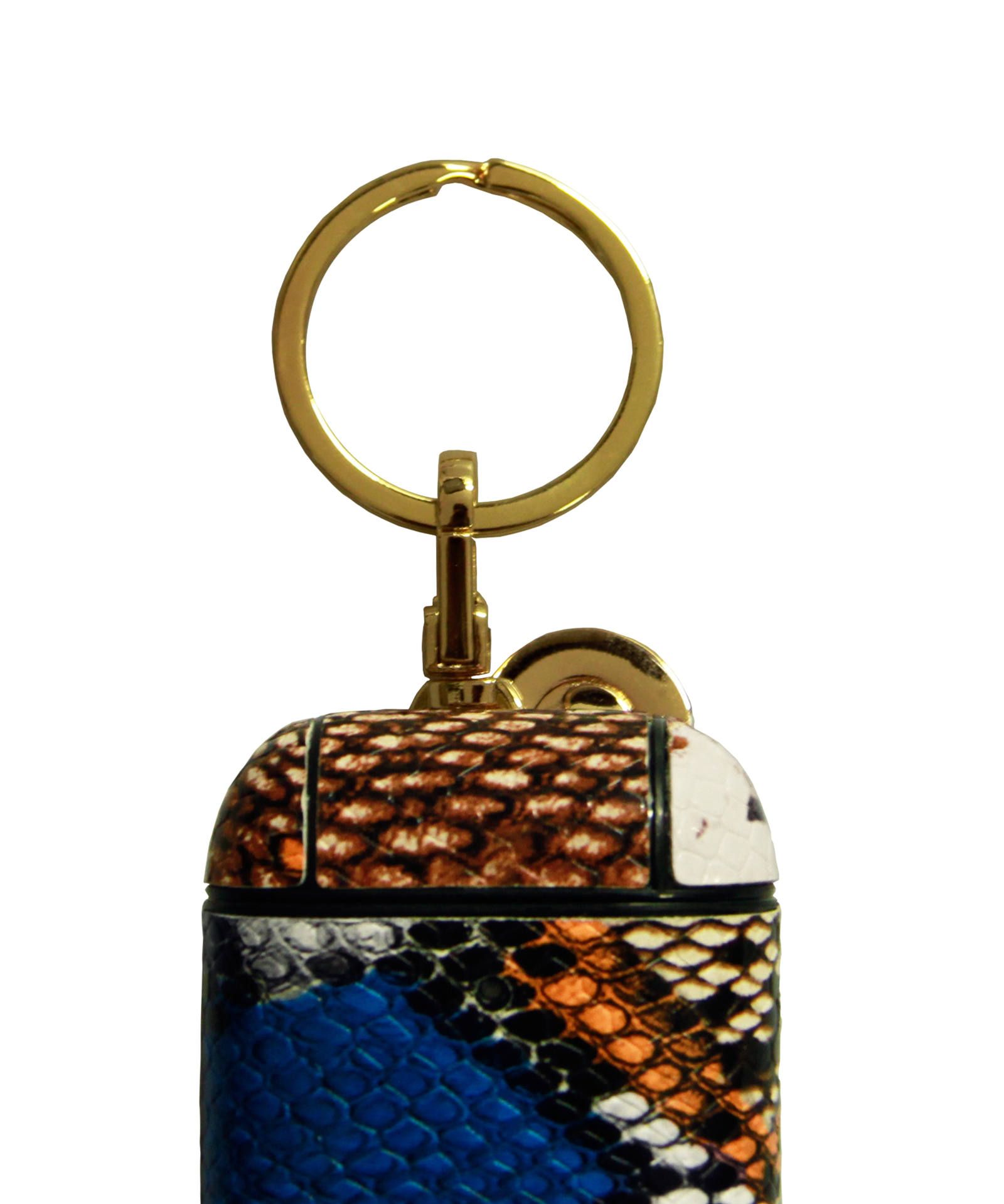Key Chain AirPods Case - Wild Snake Print