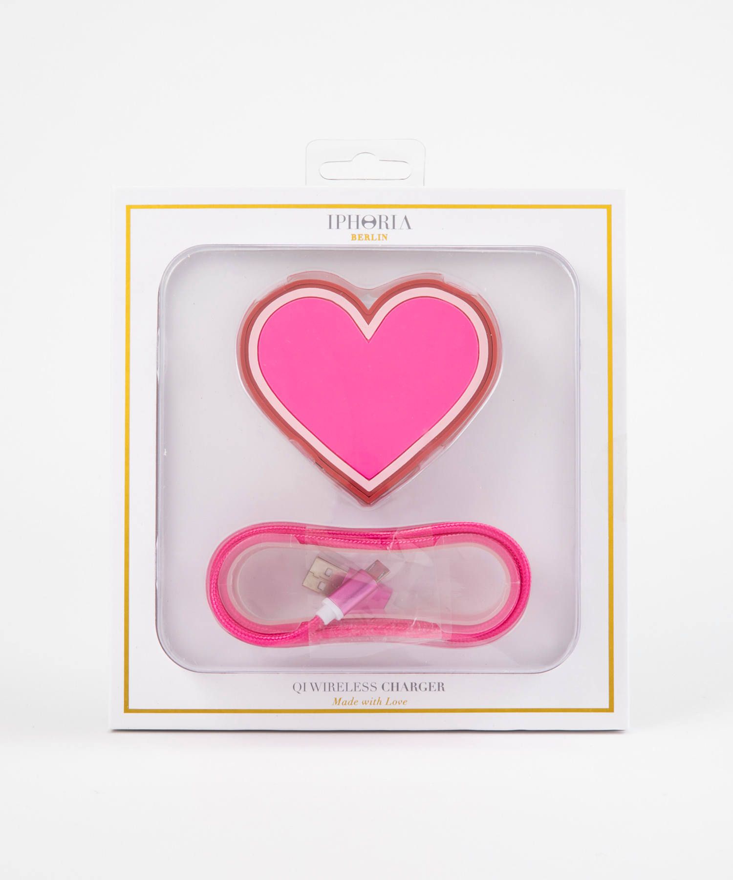 QI Wireless Charger - Pink Heart