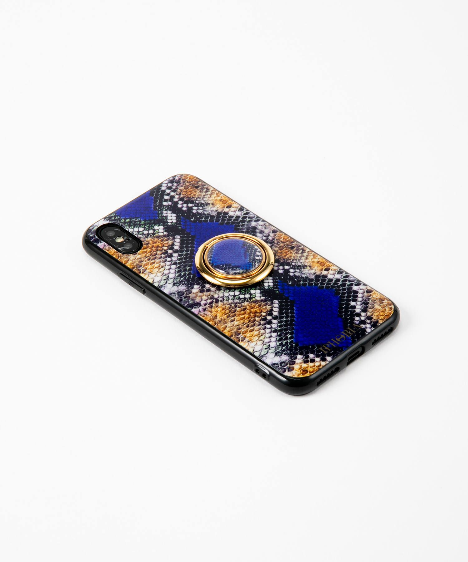 Case for Apple iPhone X/XS - Gold Ring with Wild Snake