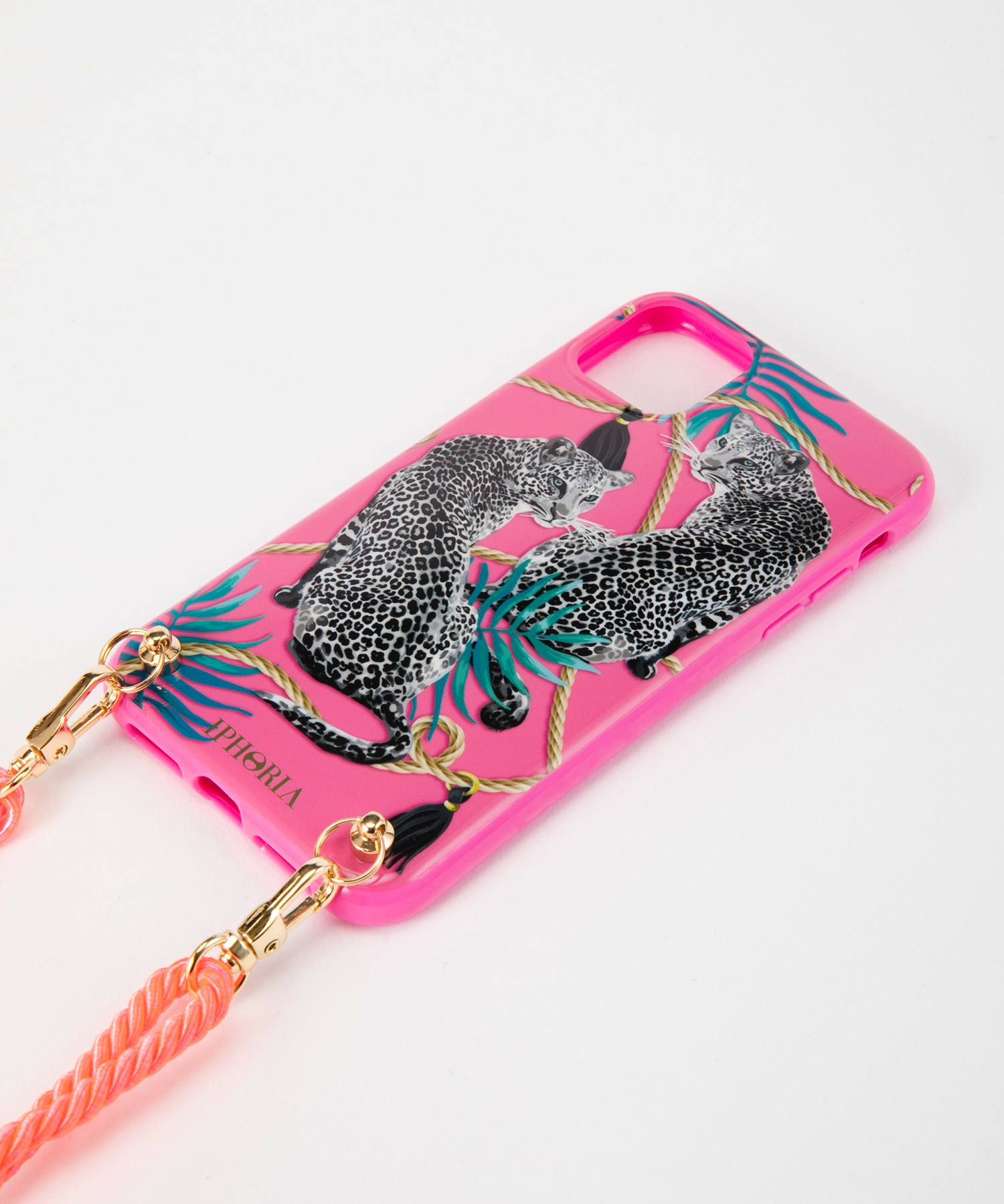 Necklace Case for Apple iPhone 11 - Pink Leopard