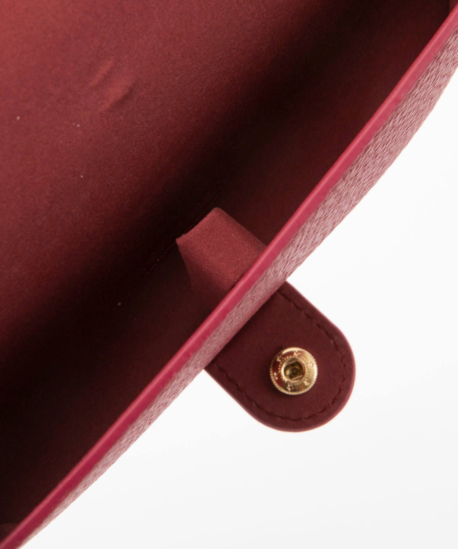 Glasses Case with Bag Holder - Dark Red & Hook in Gold