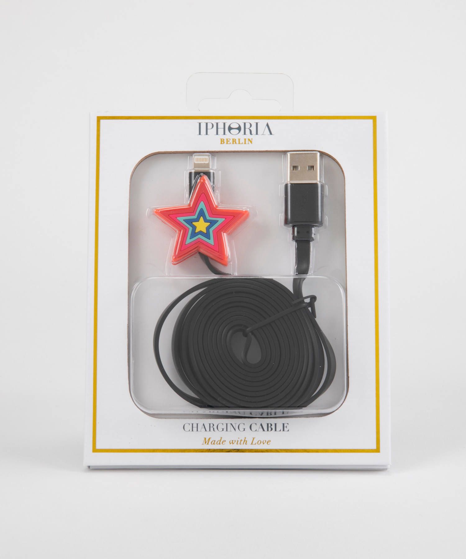 Charging Cable extra long for Apple iPhone - Colorful Star