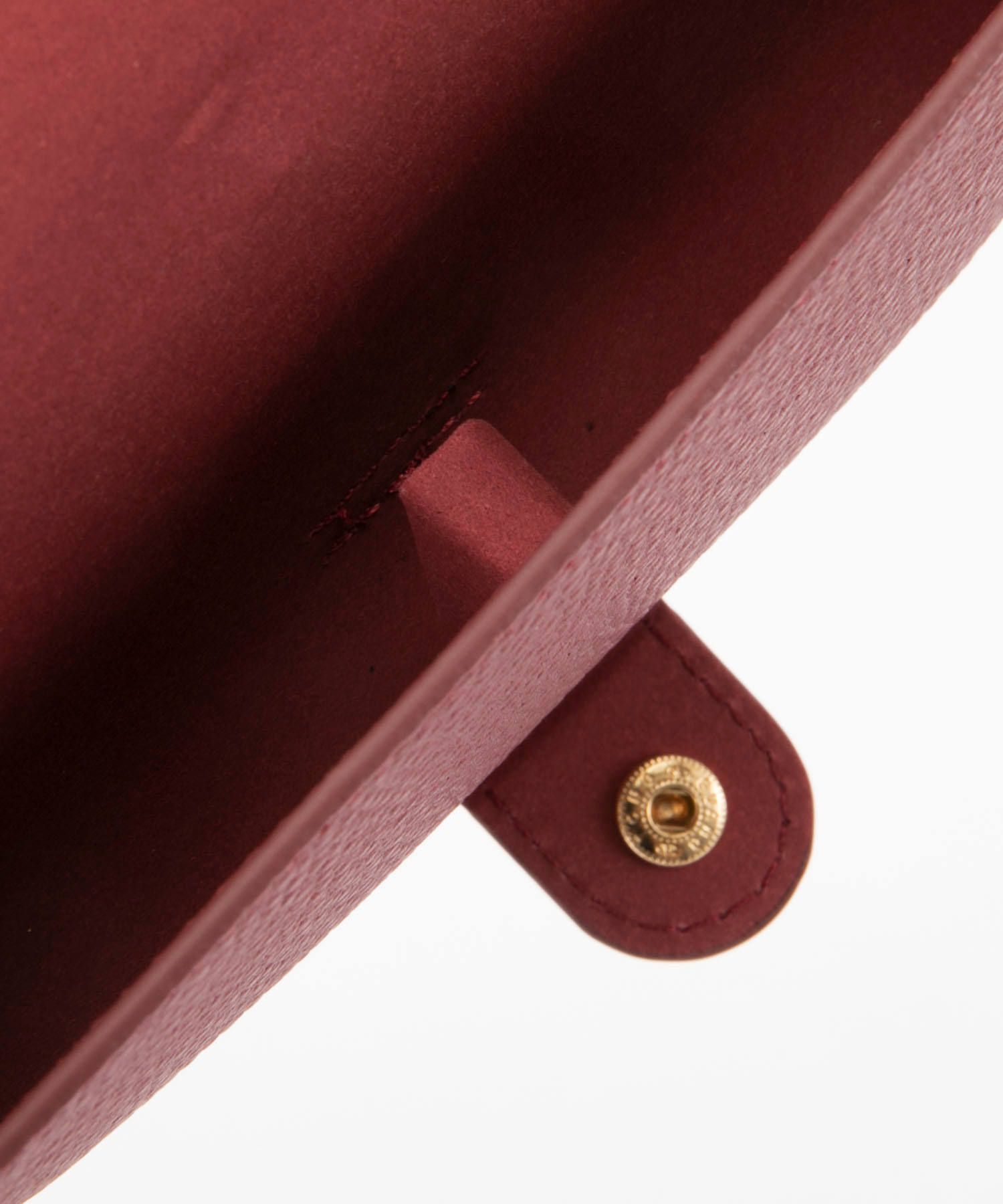 Glasses Case with Bag Holder - Dark Red With Golden Stars & hook in gold