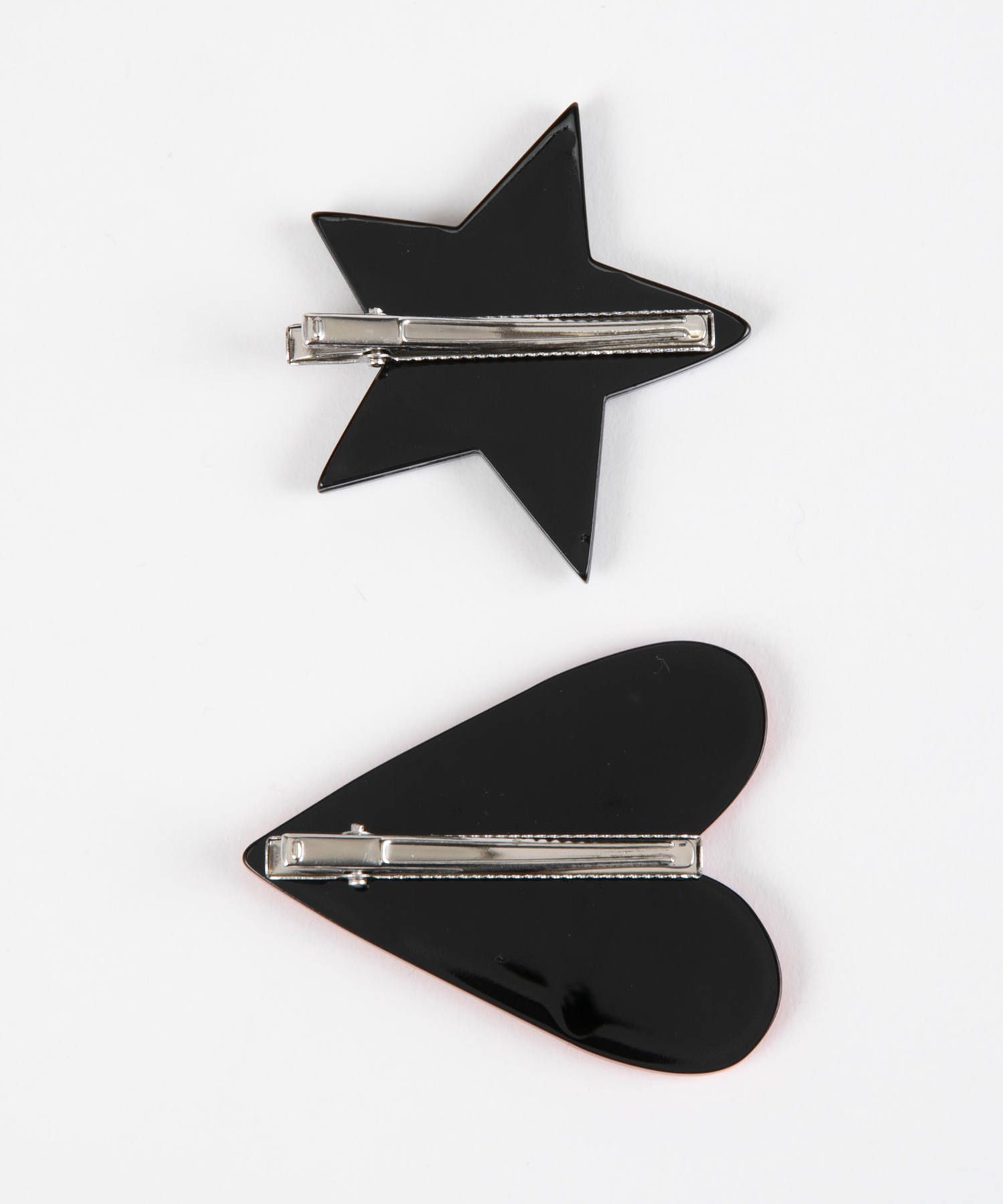 Medium Hair Clip Set - Star & Heart