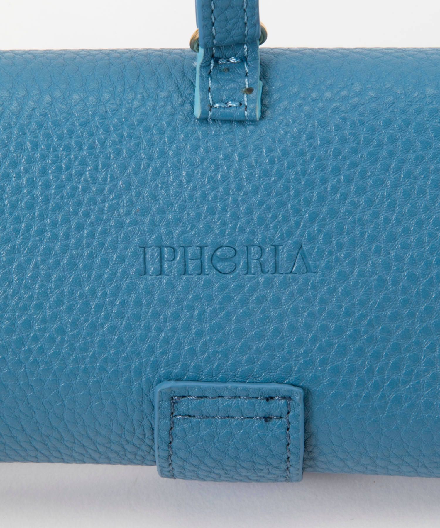 Glasses Case with Bag Holder - Baby Blue with Pink Fluffy Heart