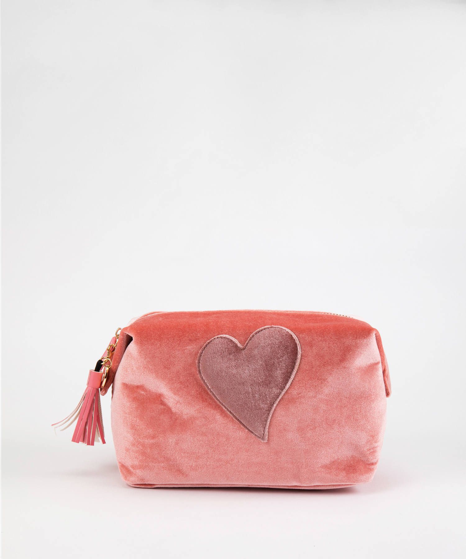 Washbag - Nude with Pink Heart