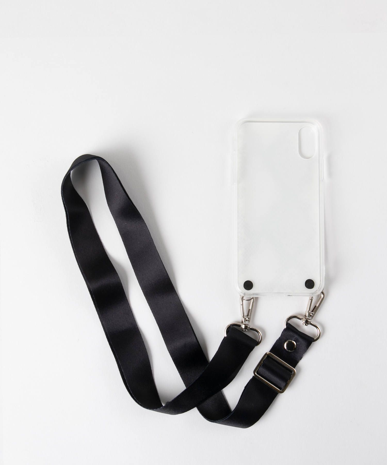 Necklace Case for Apple iPhone X/XS with Black Strap - B&W Snake