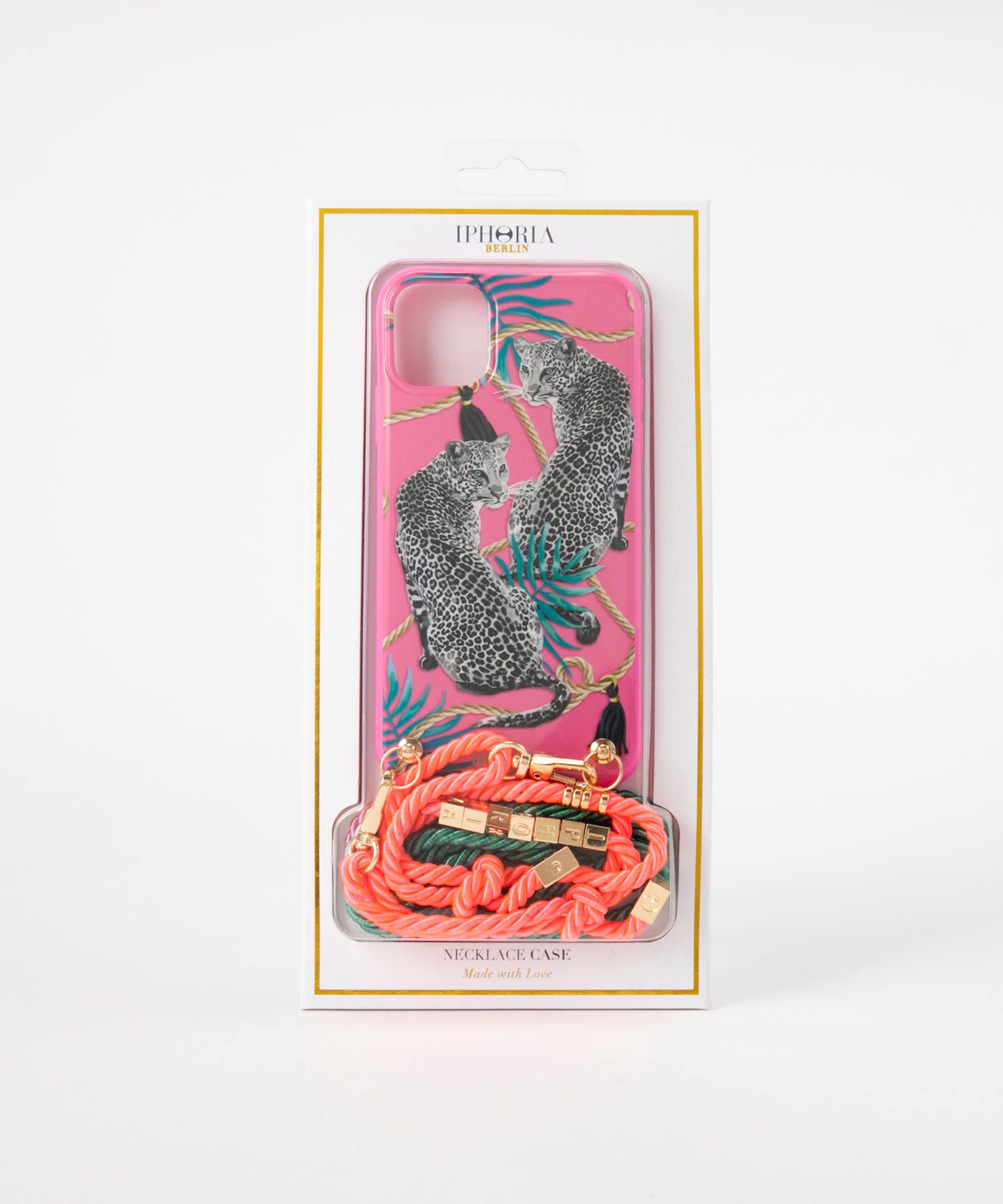 Necklace Case for Apple iPhone 11 - Pink Leopard