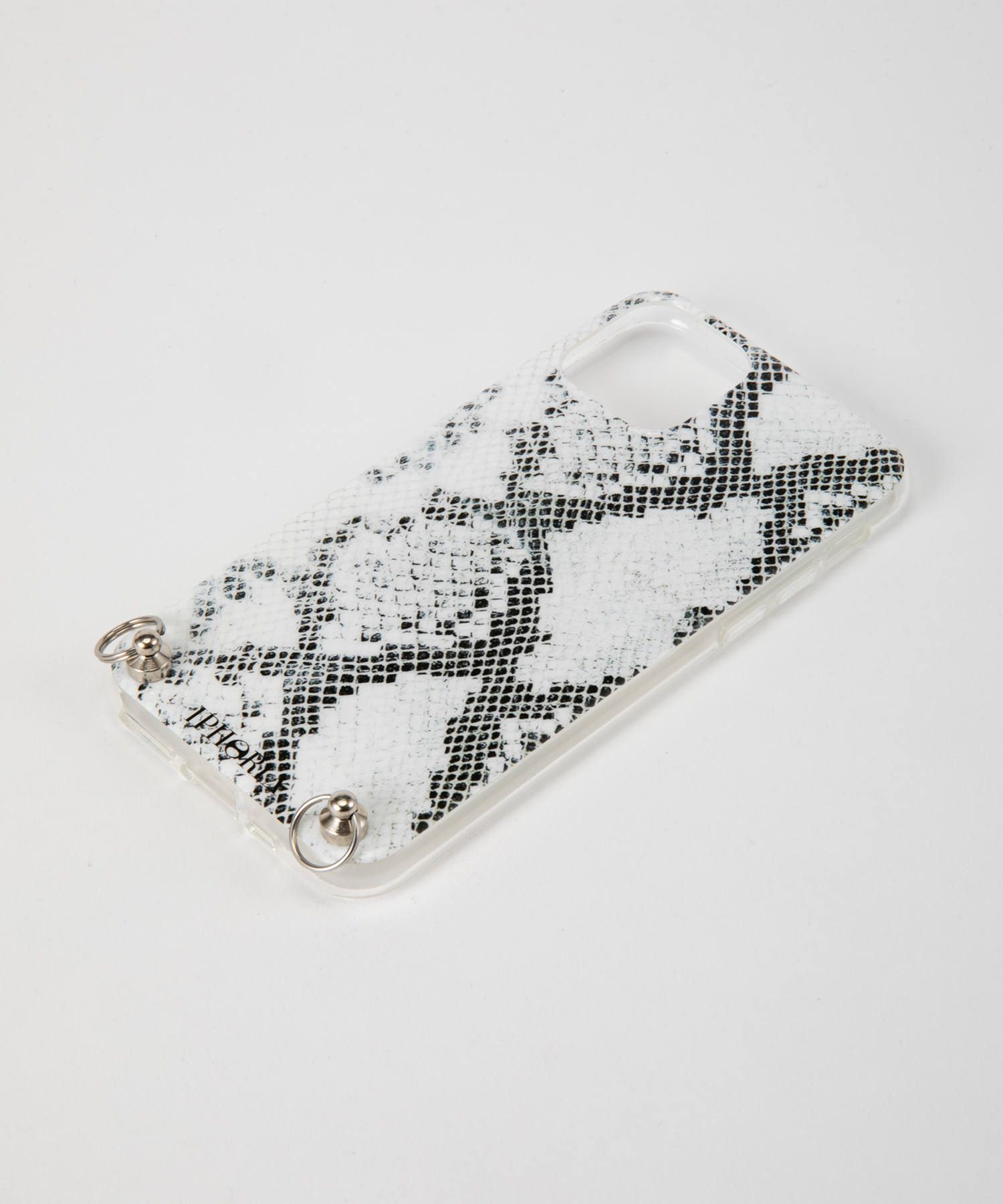 Necklace Case for Apple iPhone 11 Pro with Black Strap - B&W Snake
