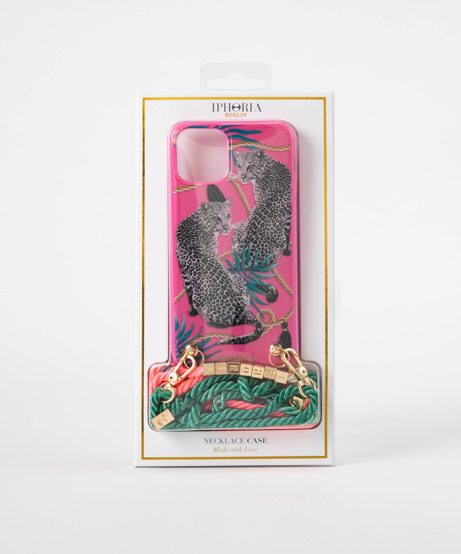 Necklace Case for Apple iPhone 11 Pro - Pink Leopard