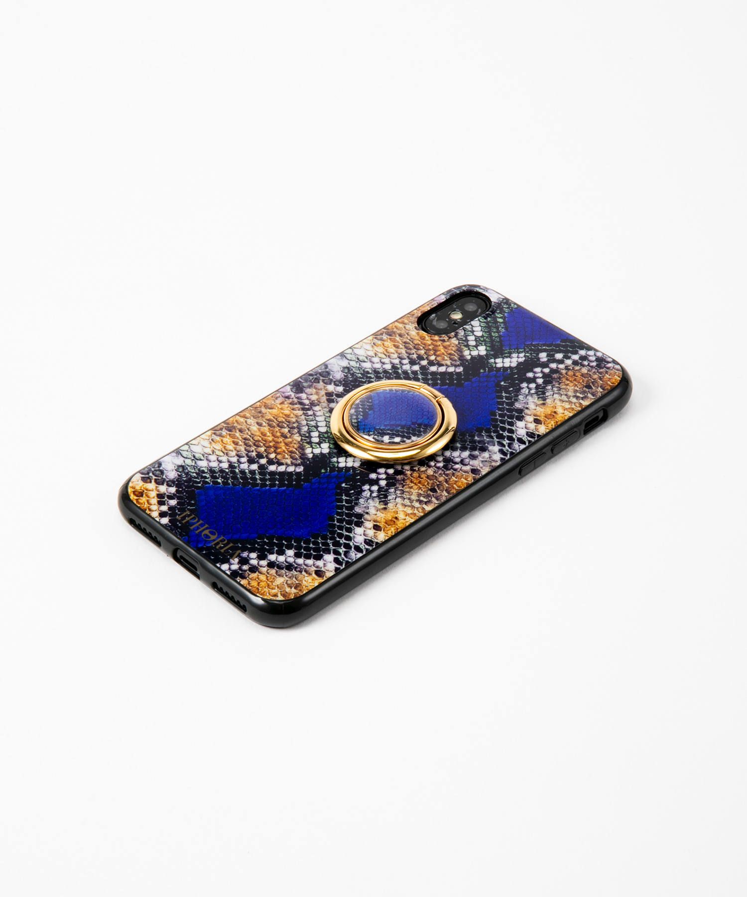 Case for Apple iPhone X/XS - Gold Ring with Wild Snake