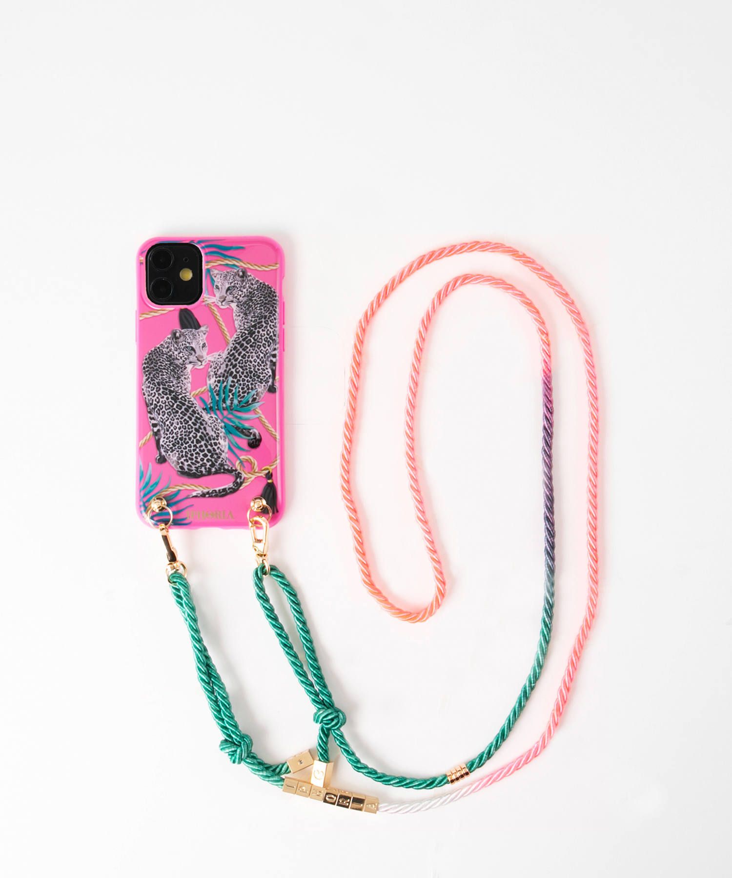 Necklace Case for Apple iPhone 11 - Pink Leopard