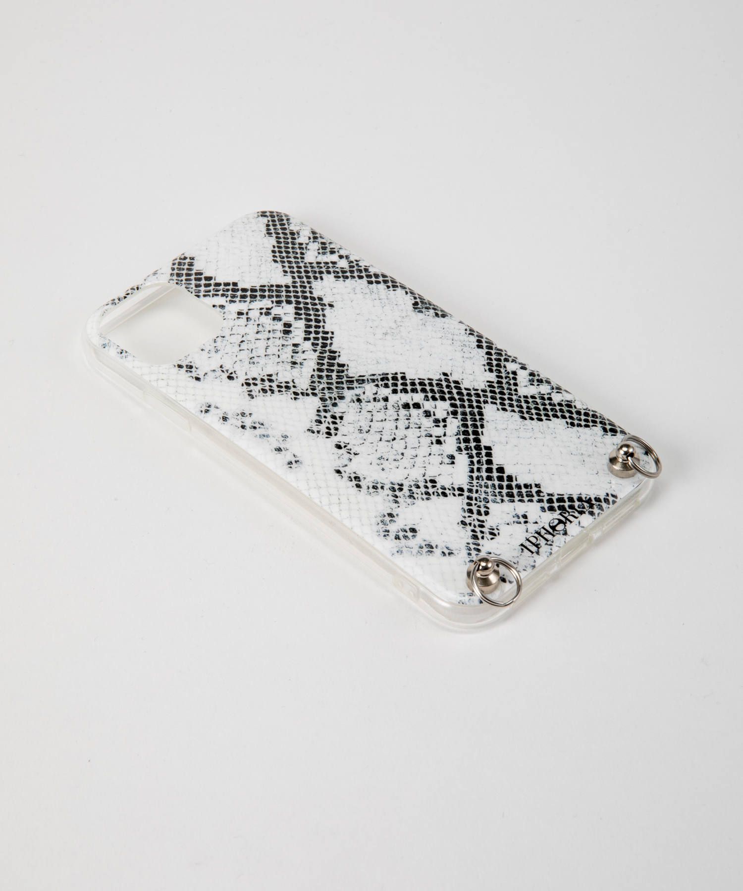 Necklace Case for Apple iPhone 11 with Black Strap - B&W Snake