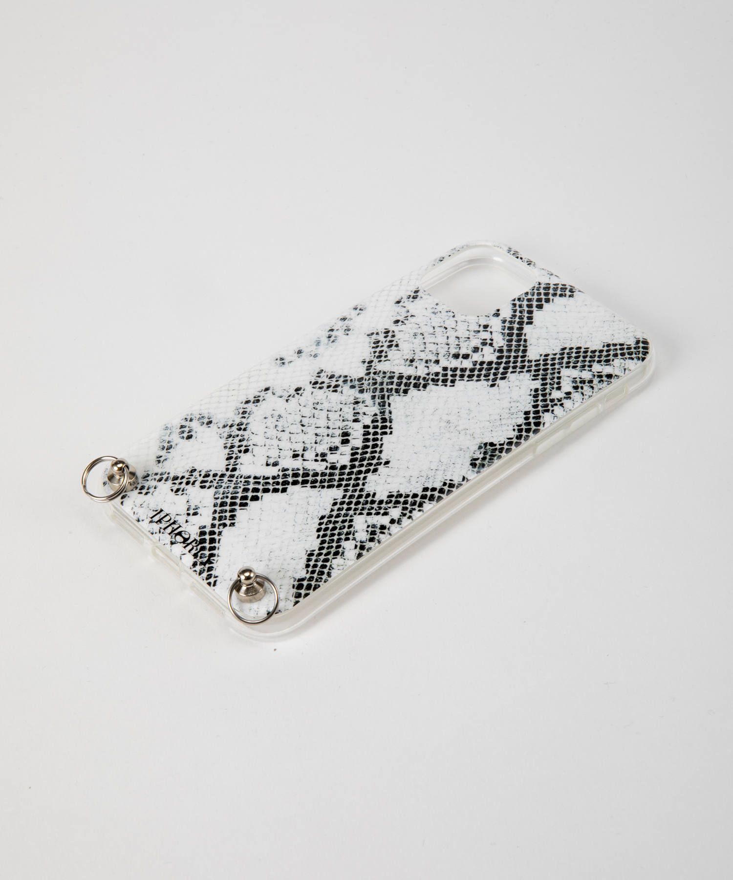 Necklace Case for Apple iPhone 11 with Black Strap - B&W Snake