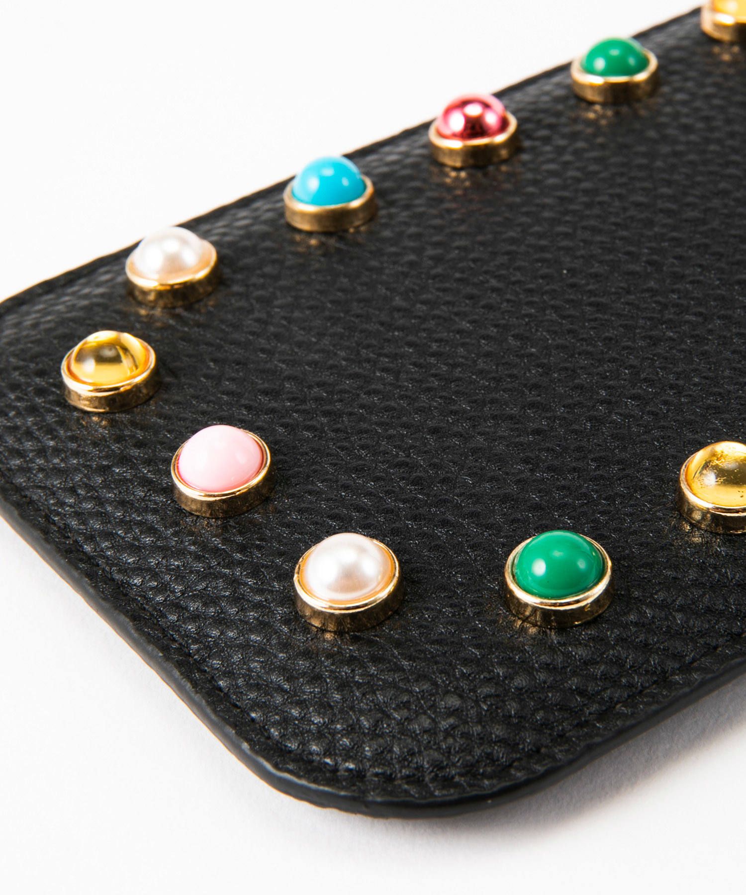 Necklace Sleeve Case for Apple iPhone 7+/8+/XR/XS Max/11/11 Pro Max - Black & Colorful Pearls