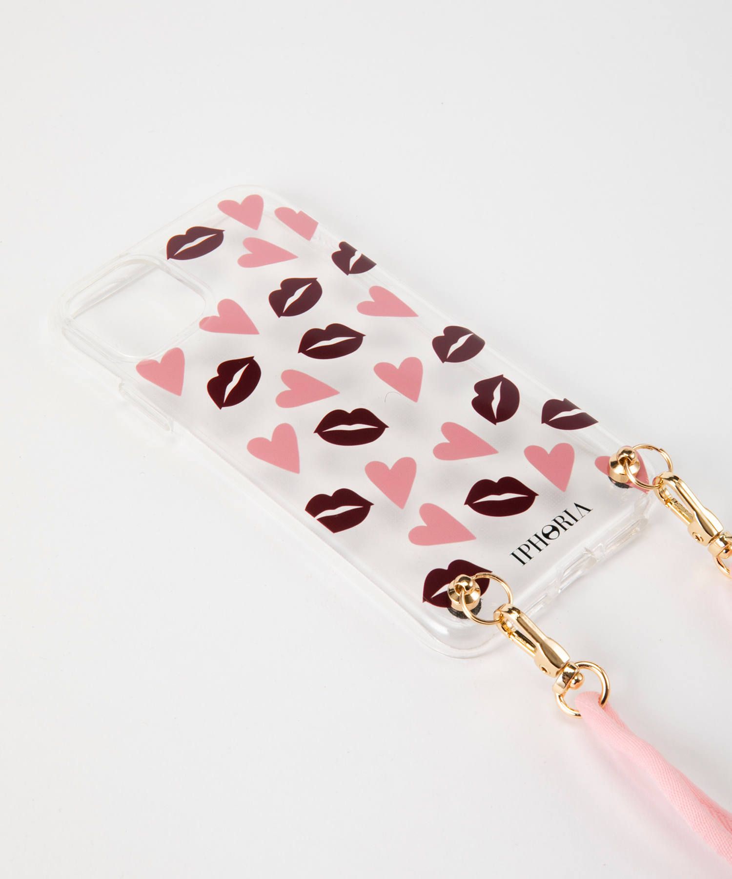 Necklace Case for Apple iPhone 11 - Lips&Hearts