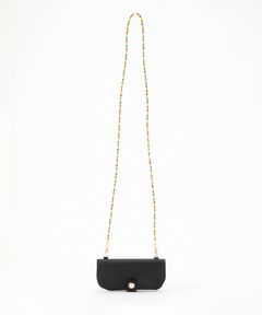 Glasses Case with Bag Holder - Classic Black with Colorful Glass Pearls